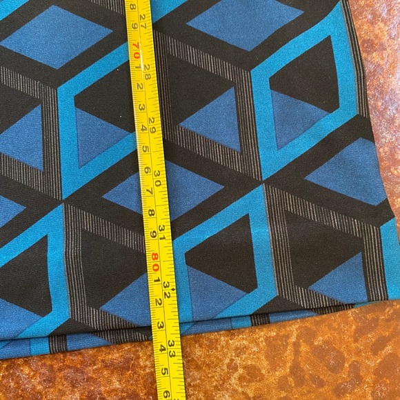 Banana Republic Turquoise/Black Geometric Dress XS - Picture 6 of 11